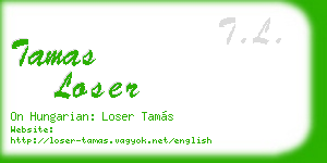 tamas loser business card
